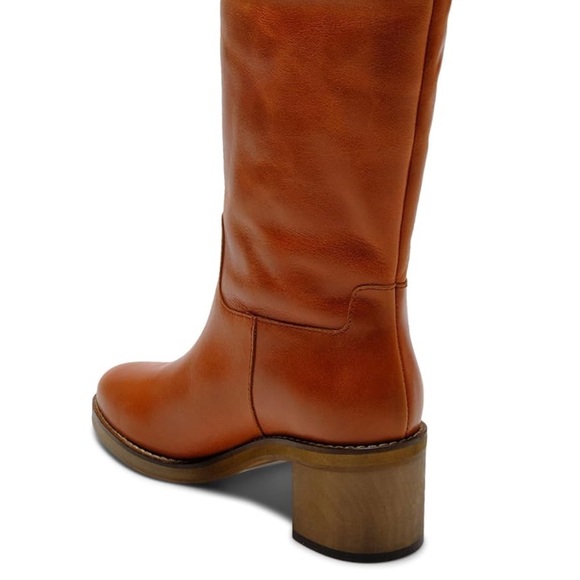 Free People Tabby Tall Boot Tuscan Tan New 7.5. Leather - Picture 4 of 14